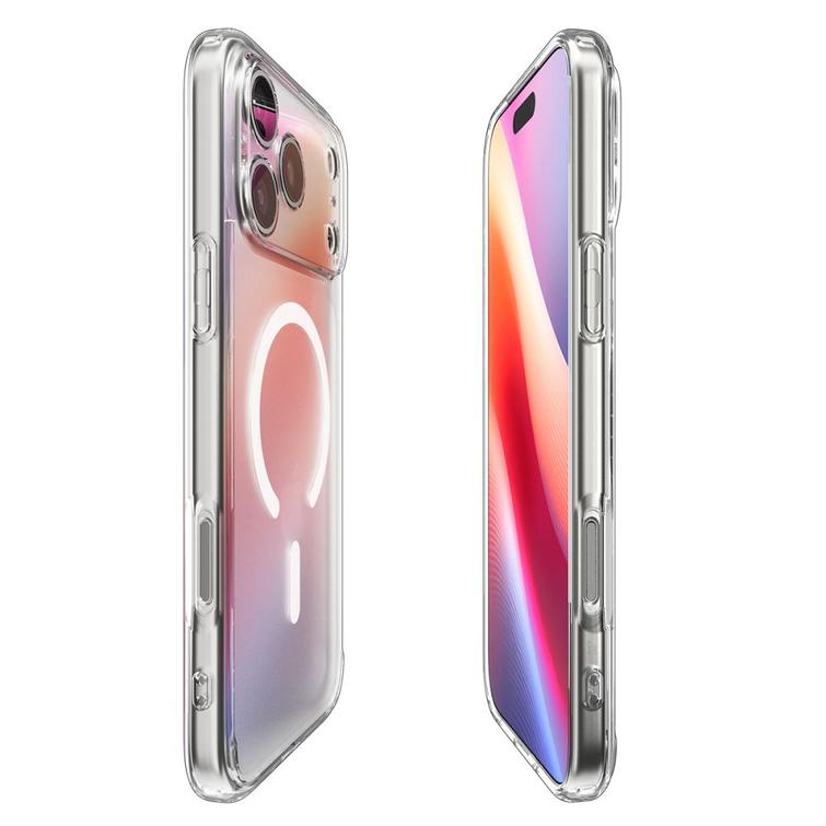 Spigen Ultra Hybrid Mag Magsafe -kotelo iPhone 17 Prolle, huurteenvalkoinen