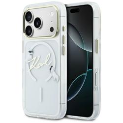 Karl Lagerfeld kotelo iPhone 17 Pro 6,3" IML Choupettes Karl Script Logo MagSafe läpinäkyvä
