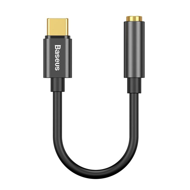 Baseus-sovitin L54 USB-C - 3,5 mm liit&auml;nt&auml;, musta