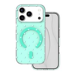 Kuplapisteet-lehti -kotelo iPhone 17 Pro 6,3" / 18 Pro 6,3" vihreä