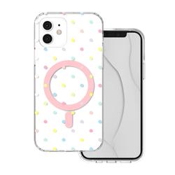 Bubble Dots Mag -kuori iPhone 12 / 12 Pro 6,1" valkoinen