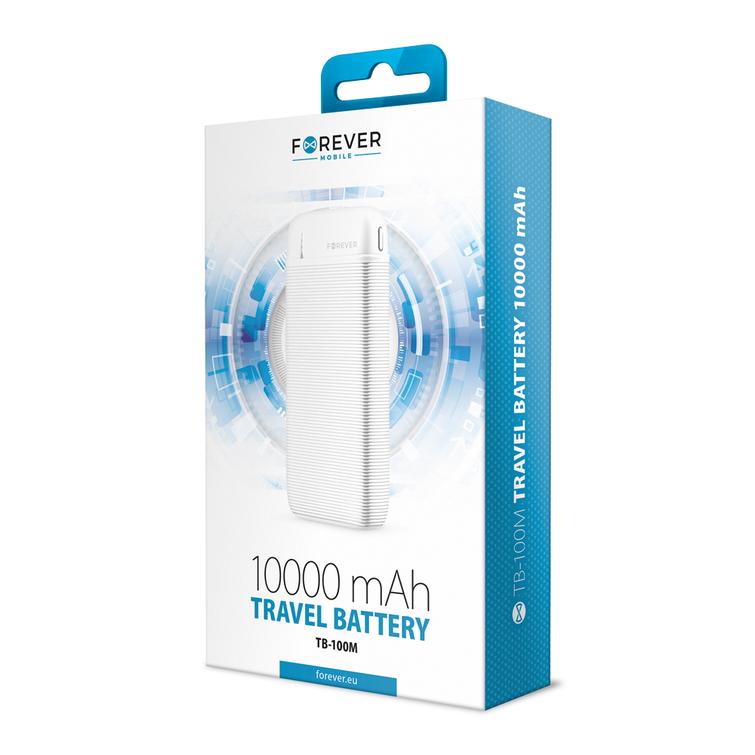 Forever TB-100M varavirtalähde 10000 mAh valkoinen