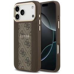 Guess iPhone 17 Pro Max -suojakuori, HC MAGSAFE PU W/ 4G PU STRIPE, ruskea