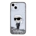 Karl Lagerfeld iPhone 15 6,1" -puhelimen suojakuori KLHCP15SLKKNSK läpinäkyvä kovakuori Liquid Glitter Ikonik