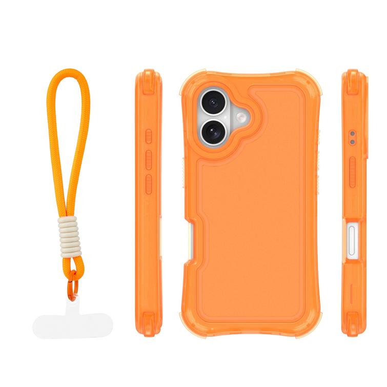 Safepop case with strap for iPhone 16 6,1" orange