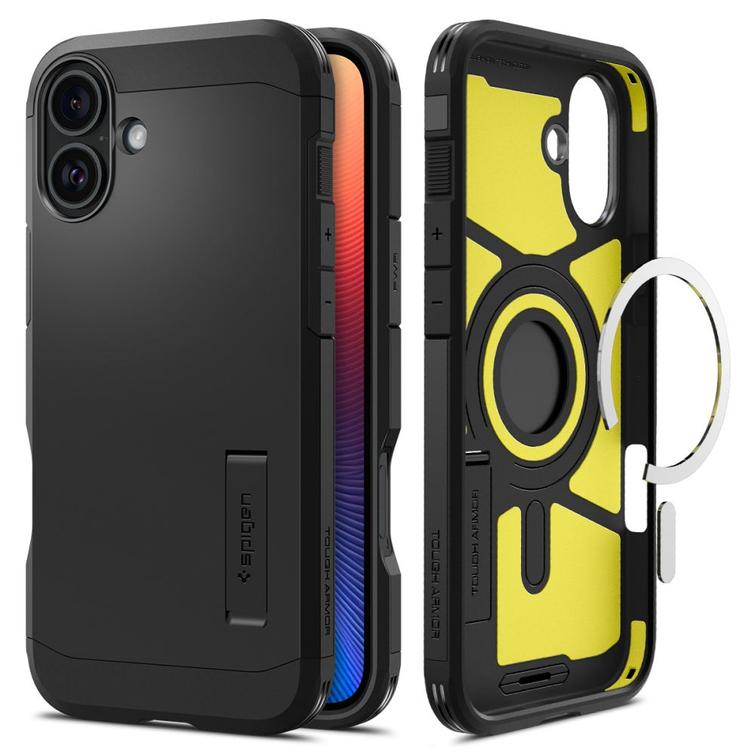 Spigen Tough Armor Mag Magsafe -suojakuori iPhone 16 6,1":lle, musta