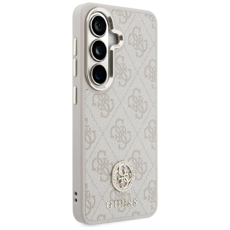 Guess case 4G Big Rhinestone Triangle Strap MagSafe for Samsung Galaxy S26 pink