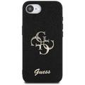 Guess HC Fixed Glitter Big 4G -suojakuori iPhone 16e:lle, musta