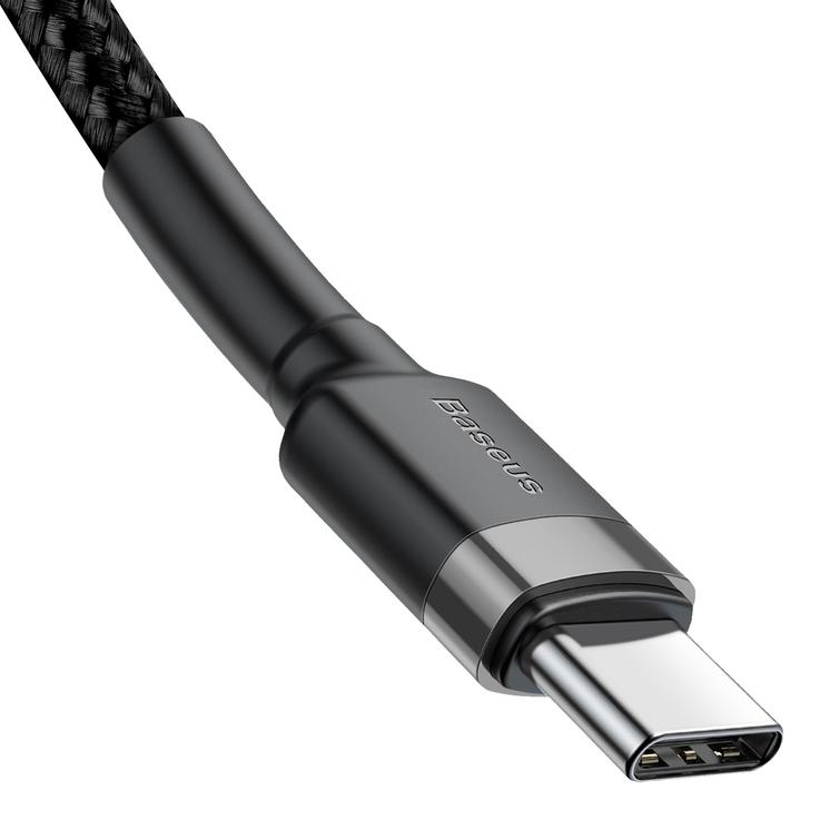 Baseus-kaapeli Cafule PD 2.0 USB-C - USB-C 1,0m 3A harmaanmusta 60W