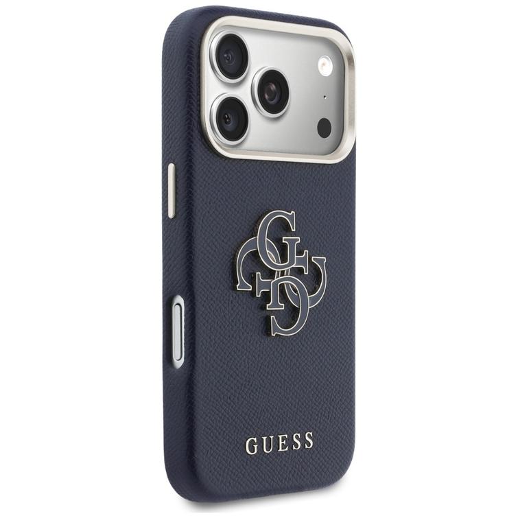 Guess HC PU FW RESIN LOGO SININEN suojakuori iPhone 17 Pro 6,3":lle