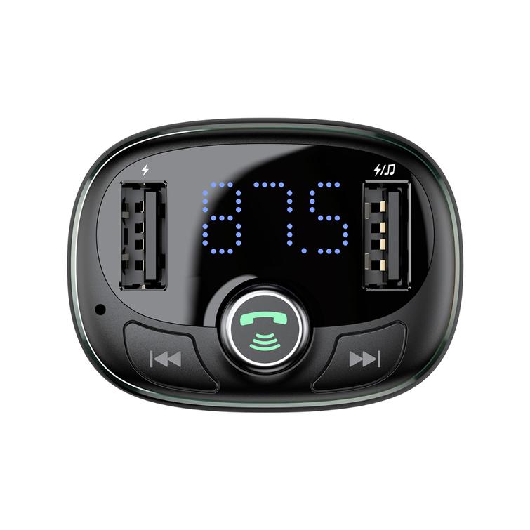 Baseus l&auml;hetin FM T-muotoinen S-09 Bluetooth MP3 autolaturi musta