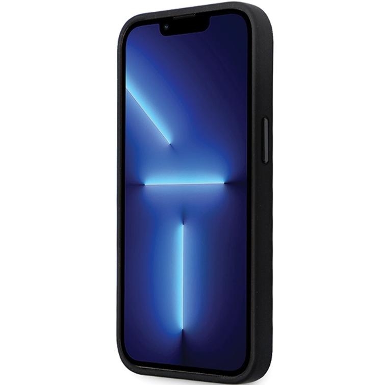 Karl Lagerfeld -suojakuori iPhone 14 Pro 6,1" KLHCP14LSMHKNPK musta HC silikoni Ikonik Metal Pin
