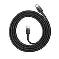 Baseus-kaapeli Cafule PD 2.0 USB-C - USB-C 1,0m 3A harmaanmusta 60W