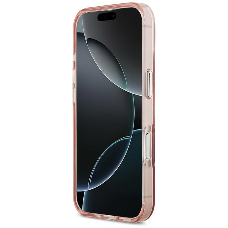 Guess Case Magsafe IML -liukuv&auml;rj&auml;yskotelo iPhone 17:lle, pinkki