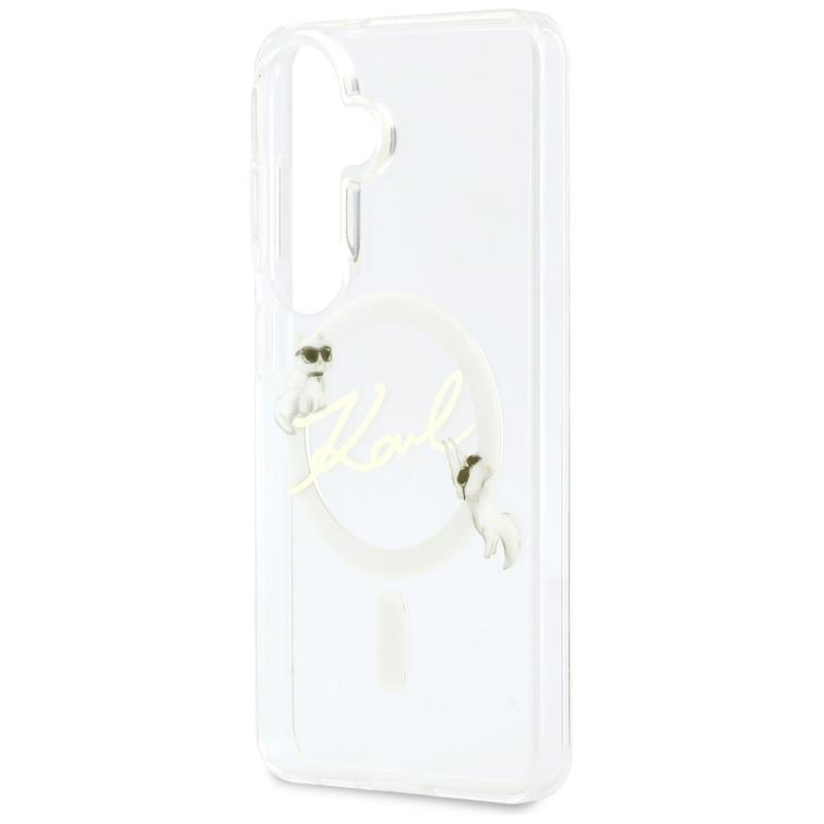 Karl Lagerfeld case IML KC Script MagSafe for Samsung Galaxy S26 Plus transparent