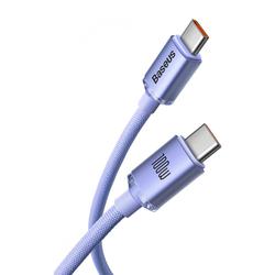 Baseus-kaapeli Crystal Shine USB-C - USB-C 1,2 m 100W violetti