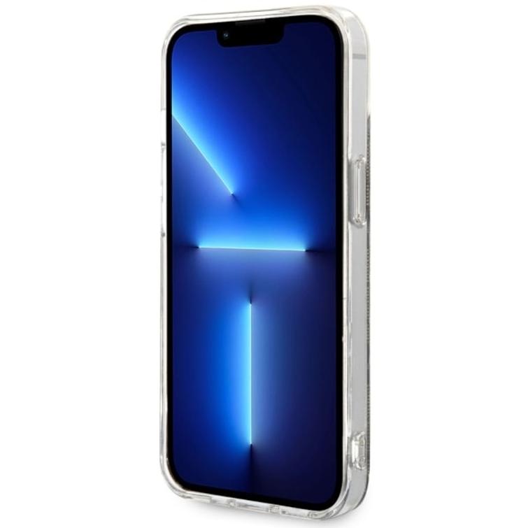 Guess iPhone 14 6,1" -puhelimen kuoret, ruskea, Magsafe IML 4G -kovakuori, GUHMP14SH4STW