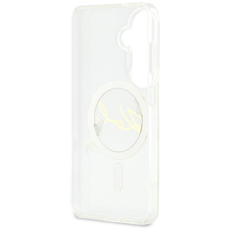 Karl Lagerfeld case IML KC Script MagSafe for Samsung Galaxy S26 Plus transparent