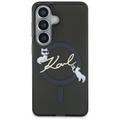Karl Lagerfeld case IML KC Script MagSafe for Samsung Galaxy S26 black