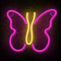 Neon LED-valo BUTTERFLY pinkki NNE03 Neolia