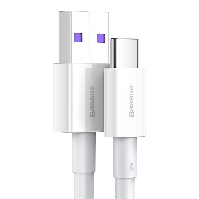 Baseus Superior USB - USB-C -kaapeli 1,0 m valkoinen 66W