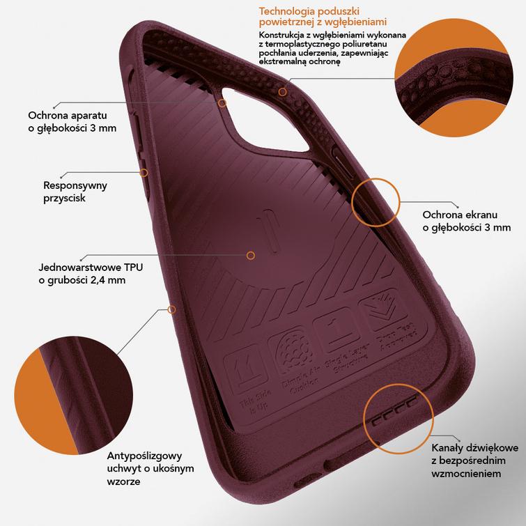 Ruma kuminen L-muotoinen suojakuori iPhone 15 Plus 6,7":lle, musta