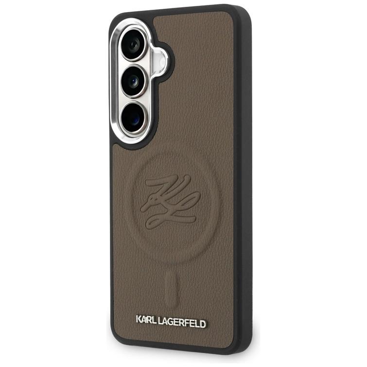 Karl Lagerfeld case Embossed Ring Initials MagSafe for Samsung Galaxy S26 Plus brown