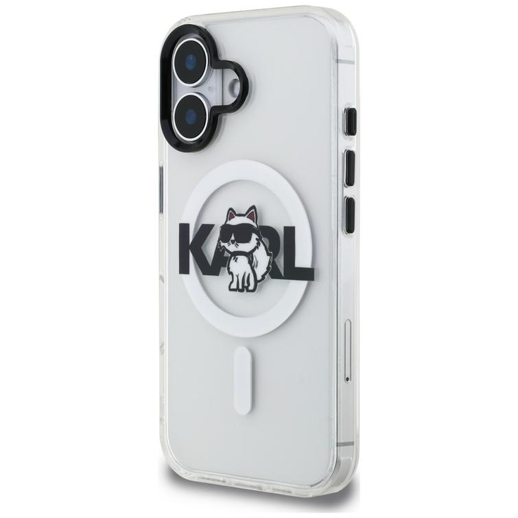 Karl Lagerfeld suojakuori iPhone 17 6,1" IML Choupette Sketch Logo MagSafe l&auml;pin&auml;kyv&auml;