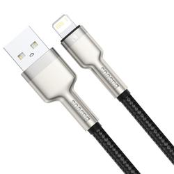 Baseus Cafule Metal USB-Lightning-kaapeli 0,25 m 2,4A musta