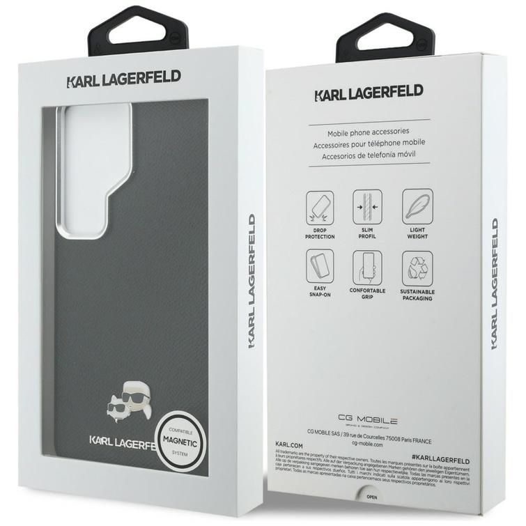 Karl Lagerfeld case Saffiano KC Metal Logo MagSafe for Samsung Galaxy S26 Ultra black
