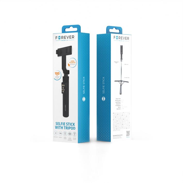 Forever Bluetooth-selfiekeppi jalusta SST-100 musta