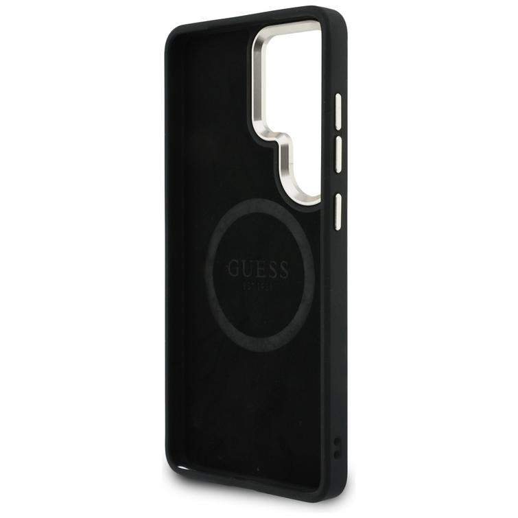 Guess case 4G Big Rhinestone Triangle Strap MagSafe for Samsung Galaxy S26 Ultra black