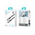 BWOO Punottu USB-C-kaapeli - Lightning 3m 30W musta