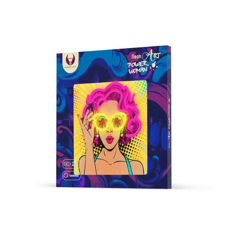 Neon ART LED POWER NAINEN keltavioletti FLA02 Forever Light