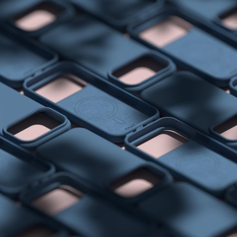 Etteri Silicone Mag kotelo iPhone 17 Pro Maxille tummansininen