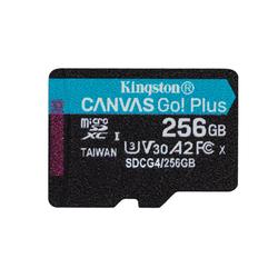 Kingston muistikortti 256GB microSDXC Canvas Go Plus Gen4 200MB/s A2 U3 V30 + adapteri