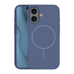 Silikoninen ohut Mag-suojakuori iPhone 16 6,1":lle, tummansininen