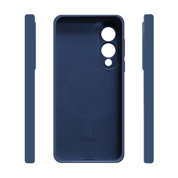 Etteri Silicone Mag -suojakuori Samsung Galaxy S25 Edgelle, tummansininen