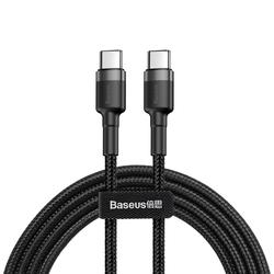 Baseus-kaapeli Cafule PD 2.0 USB-C - USB-C 1,0m 3A harmaanmusta 60W