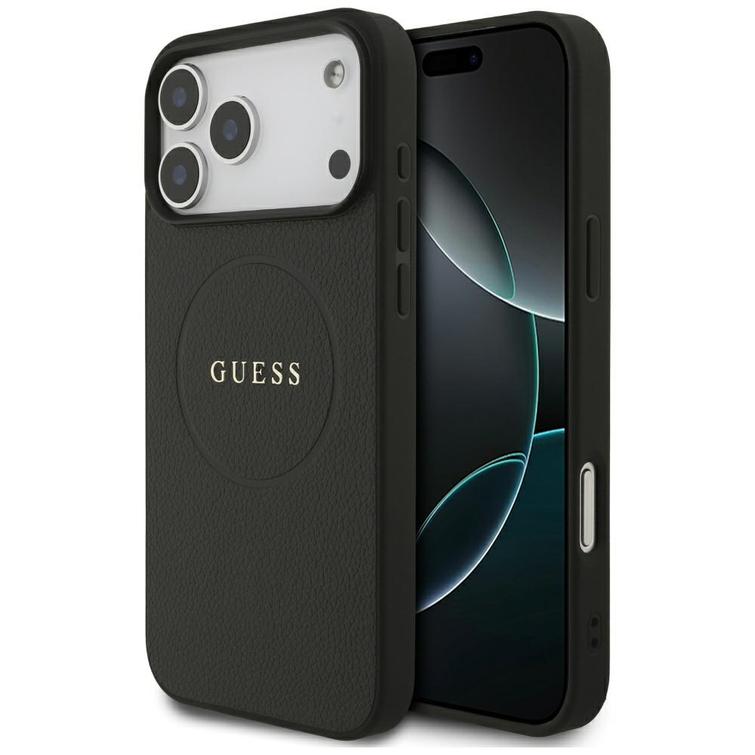 Etui Guess Grained Ring MagSafe do&nbsp; &nbsp; &nbsp; &nbsp;iPhone 17 Pro Max czarny