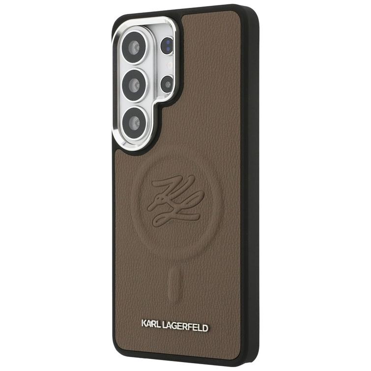 Karl Lagerfeld case Embossed Ring Initials MagSafe for Samsung Galaxy S26 Ultra brown