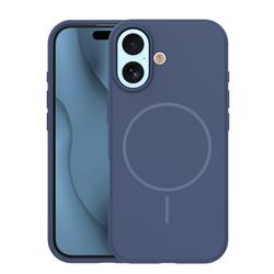 Silikoni ohut Mag tummansininen kuori iPhone 17 / 18 6,3" -mallille