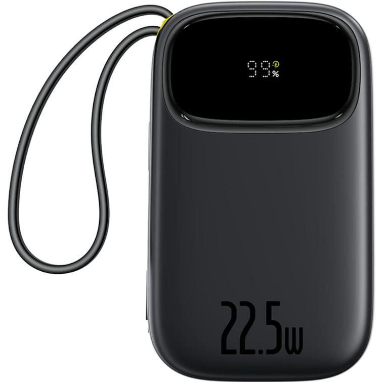 Baseus Qpow3 Digitaalinen Näytöllinen Pikalataus Varavirtalähde 22.5W 20000mAh Kosminen Musta