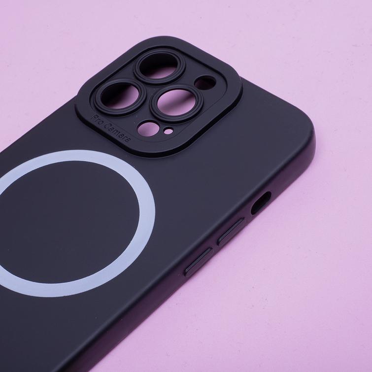 Silicon Mag -suojakuori iPhone 16 Plus 6,7":lle, musta