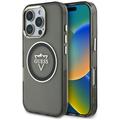 Guess Hardcase MagSafe IML Metal Mountain Logo -suojakuori iPhone 16 Pro 6,3":lle, musta