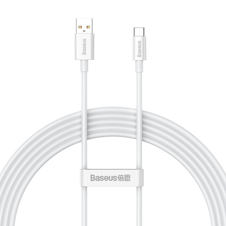 Baseus Superior USB - USB-C -kaapeli 2,0m kuuvalkoinen 100W