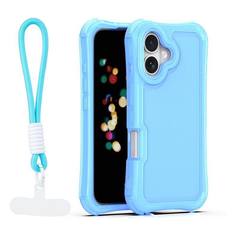 Safepop case with strap for iPhone 16 6,1" blue