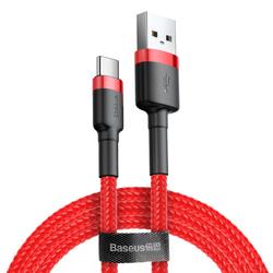 Baseus-kaapeli Cafule USB - USB-C 2,0 m 2A puna-punainen