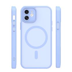 Mag Matt case for iPhone 12 6,1" light blue camera protection