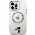 Karl Lagerfeld -suojakuori iPhone 13 Pro Max 6,7" KLHMP13XHNKCIT läpinäkyvä kova suojakuori Magsafe IML NFT Karl & Choupette